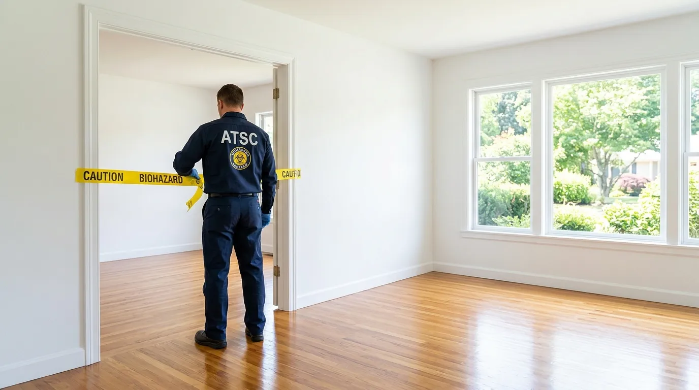 Certified biohazard cleanup crew performing Decomposition Cleanup in Ave Maria